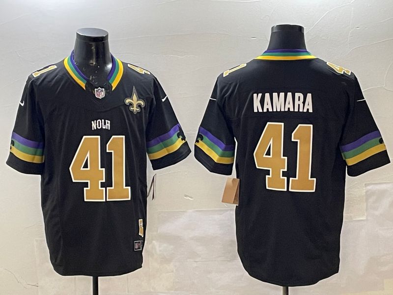 Men New Orleans Saints #41 Kamara Black three generations 2025 Nike Limited NFL Jersey style 4